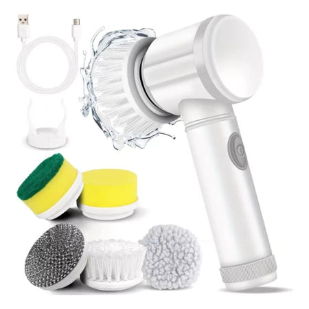 Escova de Limpeza Elétrica Multifuncional 5-em-1